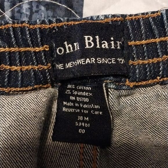 John Blair Mens  Elastic Back Waist Jeans Pants Size 38X29 - Picture 5 of 12